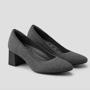 Vivaia Tamia Block Heel Pump Charcoal Grey 42